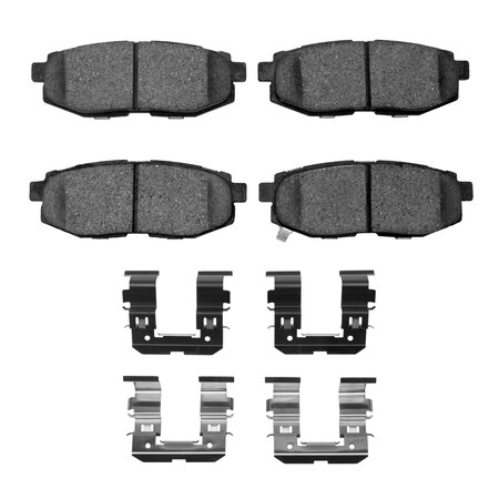 Dynamic Friction Co Active Performance Pads and Hardware Kit, High Friction, High Torque/Aggressive Initial Bite, Rear 1115-1124-01